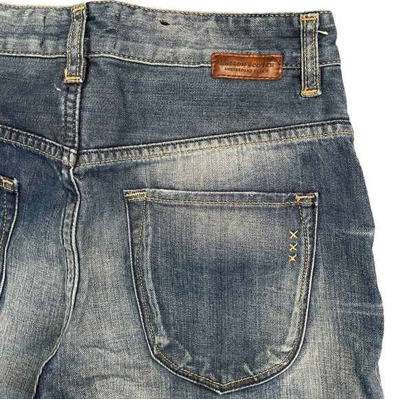 Maison Scotch L'Adorable Distressed Sky Boyfriend Jeans Indigo Women's 25 - Picture 2 of 14